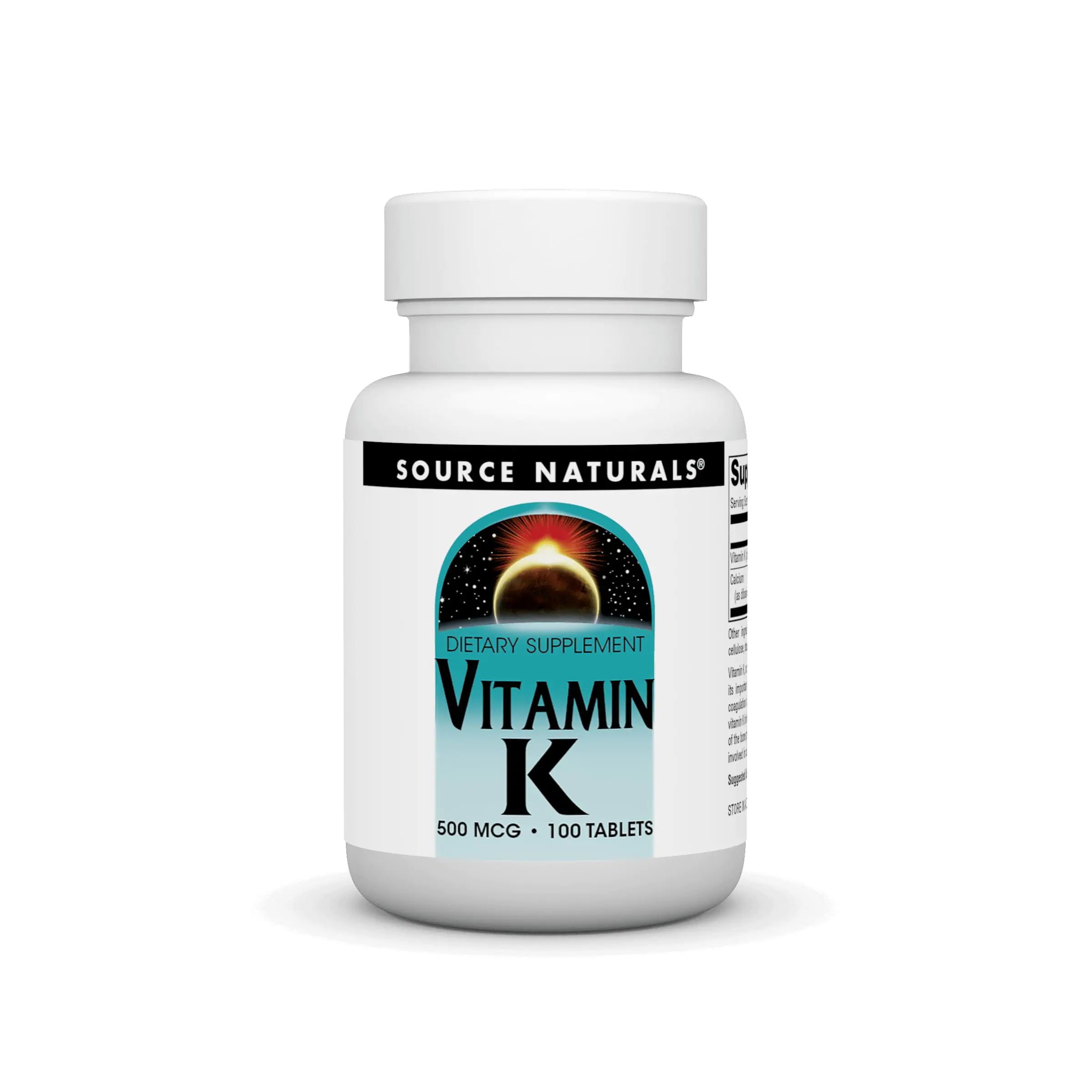 Source Naturals Vitamin K - 500 mcg - 100 Tablets